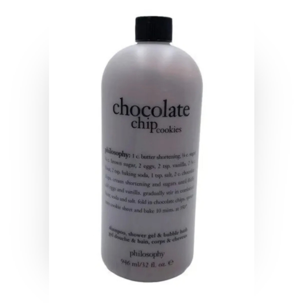 Philosophy Chocolate Chip Cookies 3-in-1 Shampoo Shower Gel Body Wash 32 oz